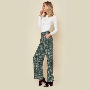 Blue life Stella pant in floral green size XS BWNT